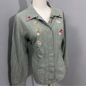 Vintage Stonebrook by Blair Boutique Checkered Green Shirt